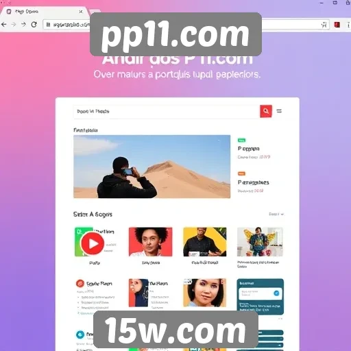 Navegando no site pp11 com novas funcionalidades